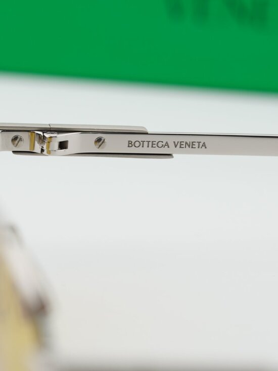 Bottega Veneta BV1470S 003 Oval Sunglasses - Silver / Yellow main image 6